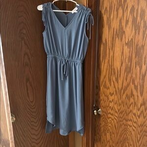 Elegant Blue Sleeveless Dress